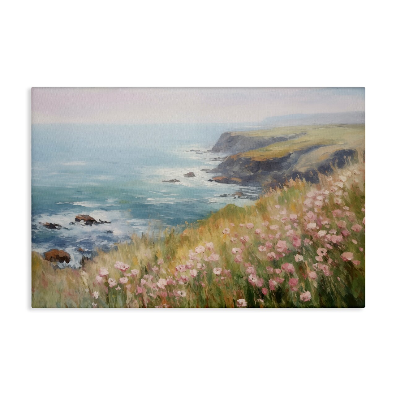 Stupell Industries Pink Wildflower View Canvas Wall Art Design by LSR Design Studio